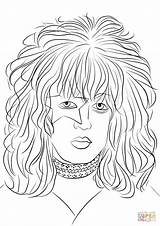 Kiss Band Rock Coloring Paul Stanley Pages Printable Template Pop sketch template