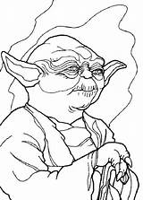 Pages Yoda Coloring Wars Star Getdrawings sketch template