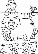 Farm Coloring Pages Easy Colouring Animal Printable Kids Print Tulamama Sheets Books sketch template
