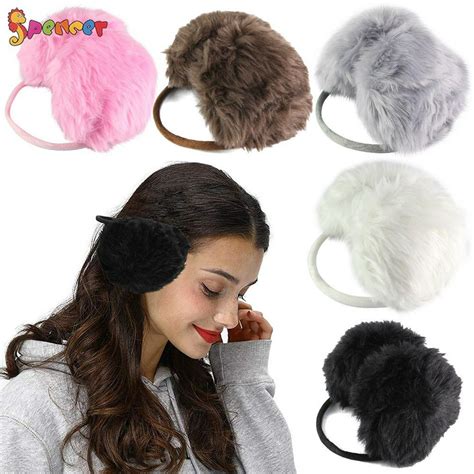 Spencer Womens Faux Fur Earmuffs Winter Outdoor Ear Warmers Headband