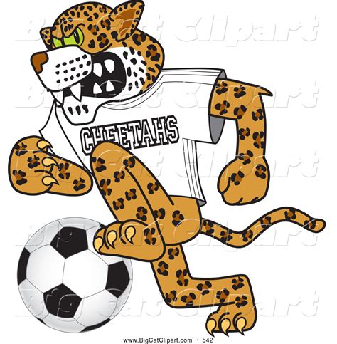Big Cat Cartoon Vector Clipart Of A Mean Cheetah Character