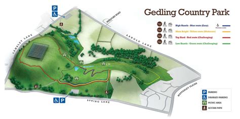 gedling country park map friends  gedling country park