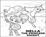 Knight Coloring Pages Princess Nella Friends Printable Trinket Unicorn Book sketch template