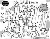 Paper Dolls Marisole Monday Printable Clothes Print Paperthinpersonas Color Doll Today Dresses Click Clothing Old Fashion Paperdolls Barbie Pdf Denim sketch template