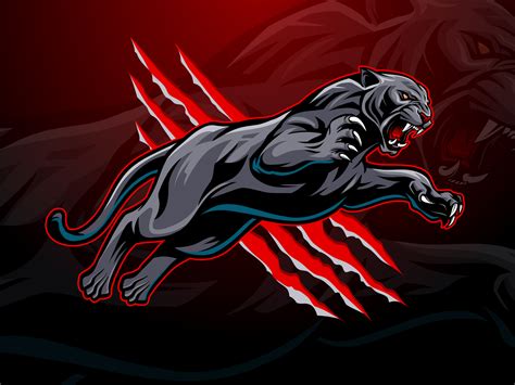 panther mascot logo  angga agustiya  dribbble