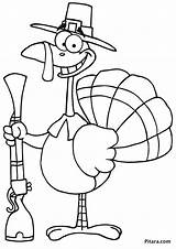 Turkey Coloring Kids Pilgrim Hunter Colouring Hat Pages Happy Printable Pitara Musket Thanksgiving Drawing sketch template