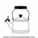Kettle Coloring Tea Pages sketch template