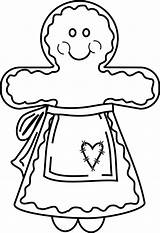 Gingerbread Apron sketch template