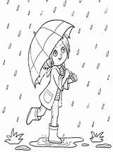 Regenschirm Paraplu Kleurplaat Malvorlage Kleurplaten sketch template