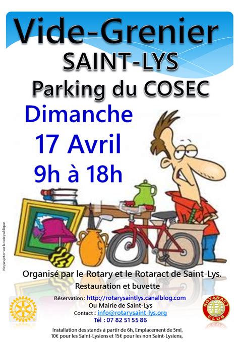 vide grenier 2016 rotary club saint lys porte de gascogne