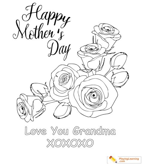 flower grandma mothers day coloring pages happy mothers day grandma