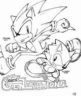 Sonic Generations Mania Colorier Hedgehog Raskraski Imprime Génération Imprimé Fois sketch template