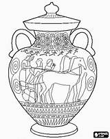 Ancient Greece Greek Coloring Pages Printable Oncoloring Egyptian Pottery sketch template