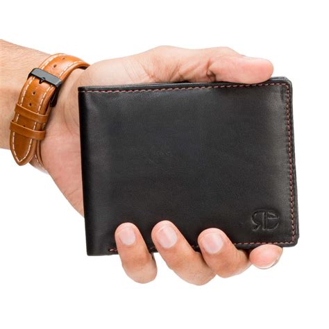 luxury black plain ultra soft leather mens wallet escaro