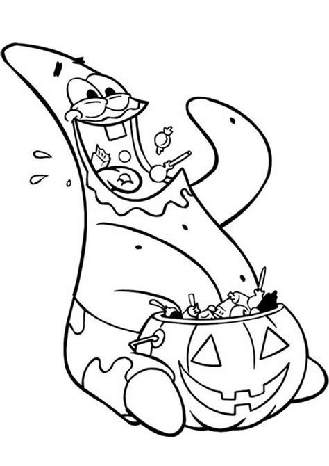 spongebob halloween coloring pages halliefvvega