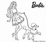Mascota Paseando Barbies Fracciones Muñecas Perros Munecas Barbye Vestida sketch template
