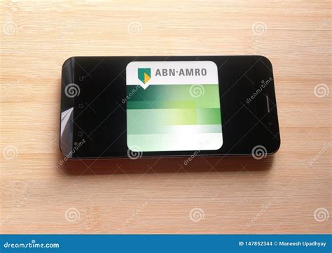 abn amro bank app editorial stock image image  device