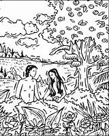 Adam Eve Coloring Pages Garden Eden Printable Creation Bible Kids Sunday Story School Print Coloring4free Days Clipart Color Colouring Sheets sketch template