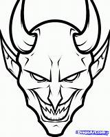 Devil Drawing Horns Cartoon Drawings Paintingvalley sketch template
