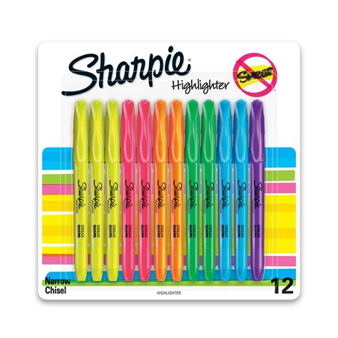 pack sharpie pocket highlighters chisel tip fluorescent colors