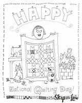 Coloring Quilting National Lou Skip Sheet Skiptomylou sketch template