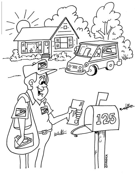 post office coloring pages  kids barbie coloring pages truck