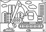 Kids Coloring Pages Cars Excavator Puzzles Application Car sketch template