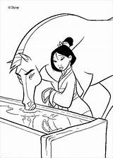 Mulan Coloring Pages Disney Princess Kids Wushu Cartoon sketch template