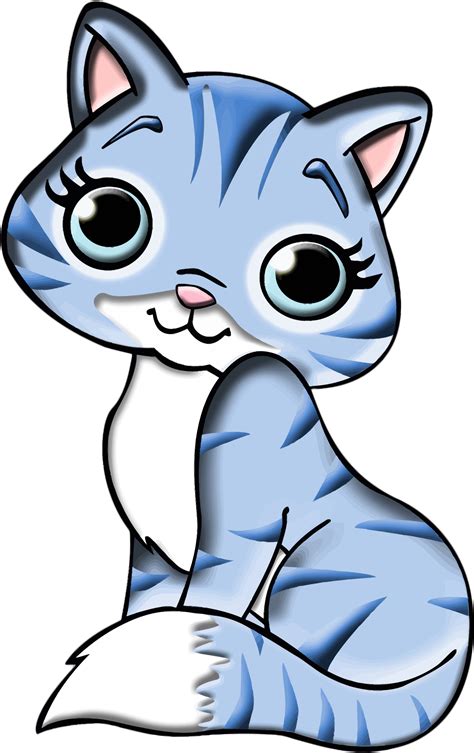 clipart blue cat