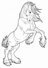 Horse Coloring Pages Drawings Colouring Draft Print Drawing Printable Sketch Clydesdale Awesome Adults Stallion Kids Sheets sketch template