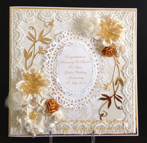 love golden wedding card  box