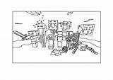 Coloring Minecraft Pages Skins Monsters Library Clipart sketch template