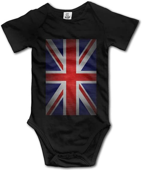 amazoncom cutedwarf baby short sleeve onesies vintage british flag bodysuit baby outfits clothing