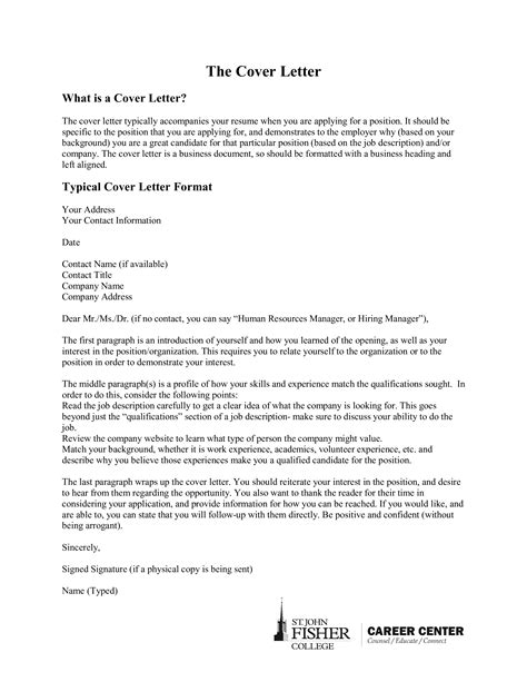 student cover letter format  student cover letter