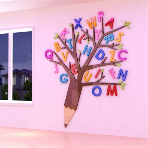 english tutoring class wall stickers  decorative classroom wall