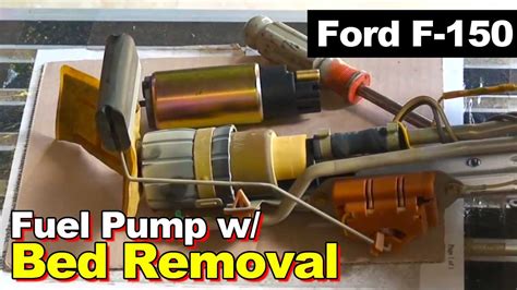 ford  fuel pump replacement  truck bed removal quick disconnect fuel