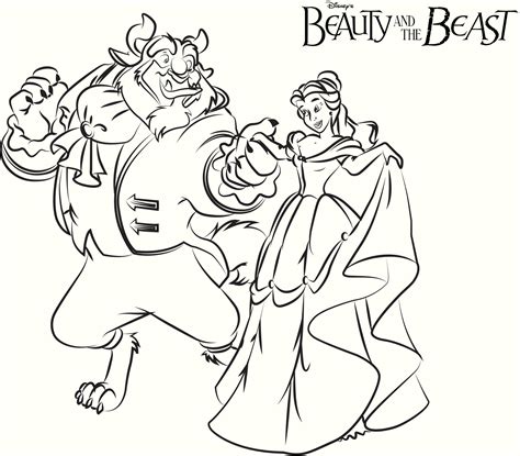 printable beauty   beast coloring pages