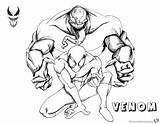 Venom Coloring Spiderman Pages Fanart Printable Kids Color sketch template