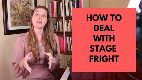 How To Deal With Stage Fright The Singing Lesson Youtube