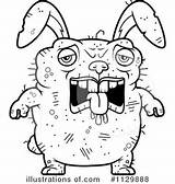 Ugly Clipart Rabbit Coloring Pages Monster Illustration Royalty Thoman Cory Template sketch template