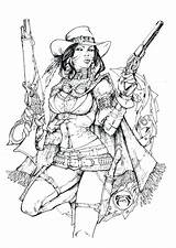 Coloring Hellboy Pages Lady Outlaw Mechanika Devgear Inks Adult Deviantart Getcolorings Appealing Color sketch template