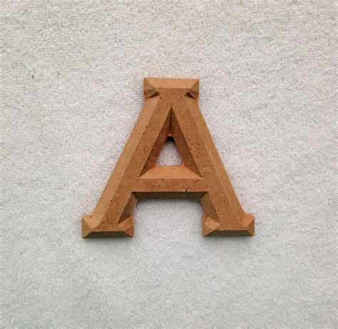unfinished wood letters  beveled edge   copperplate gothic etsy