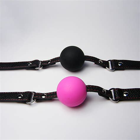 Open Mouth Gag Silicone Ball Gag Bdsm Leather Harness Gag