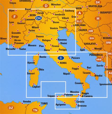 wegenkaart landkaart  italie noord zwitserland anwb media