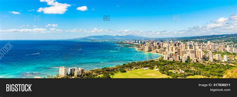 hawaii panoramic image photo  trial bigstock