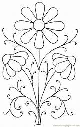 Flower Pattern Embroidery Patterns Flowers Printable Simple Template Designs Hand Coloring Templates Pretty Daisies Pages Needlenthread Cliparts Applique Daisy Bordado sketch template