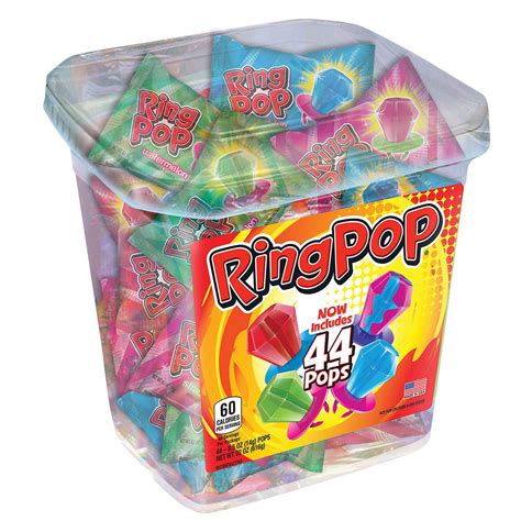 ring pop assorted flavors lollipops candy tub bulk variety pack  oz  count walmartcom