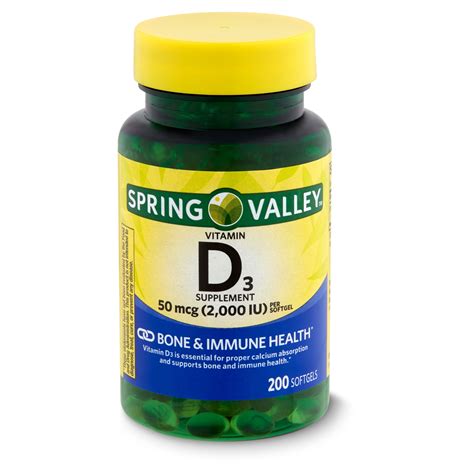 spring valley vitamin  supplement  mcg  iu  count walmartcom