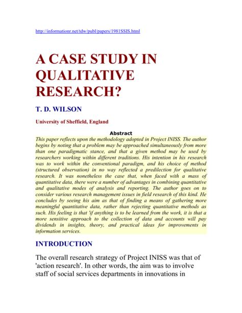 case study qualitative research