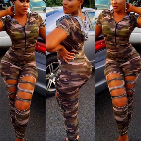 camouflage front slit jumpsuit w hoodie addicted2fashion